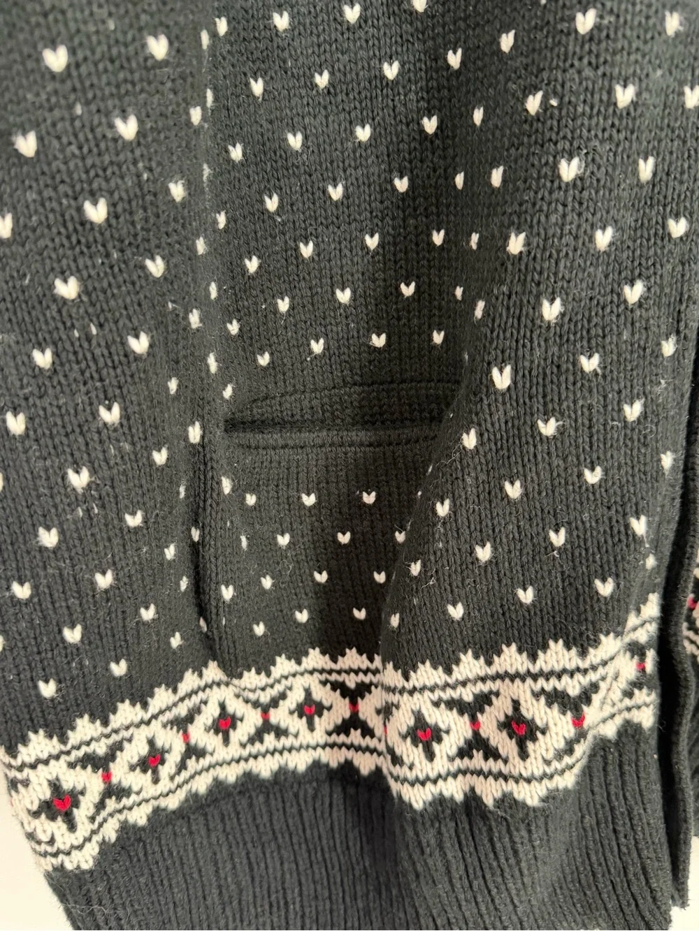 Polo Ralph Lauren Fair Isle Snowflake Cardigan Cotton Cashmere Sweater 2XB